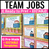 Classroom Jobs | Team Jobs | EDITABLE Display | Classroom Management