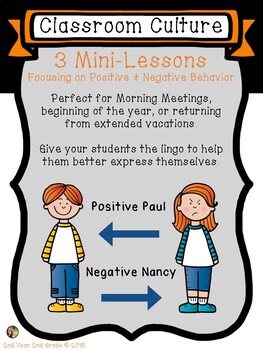 Preview of Classroom Culture Behavior Management Mini-Lessons for Morning Meetings