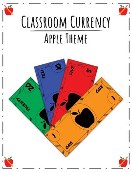 Preview of Classroom Currency, Economy, Money, Cash: Apple Theme