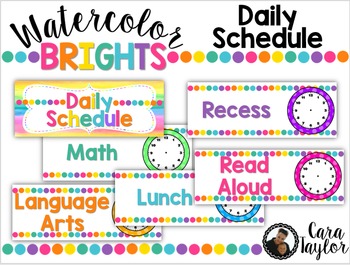 Classroom Daily Schedule ~ Editable! by Cara's Creative Playground