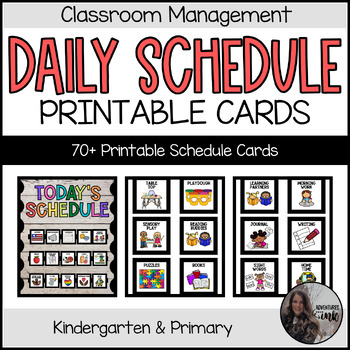 Preview of Classroom Daily Schedule - Kindergarten & Primary - Classroom Management
