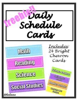 Preview of FREE!! Classroom Daily Schedule Cards