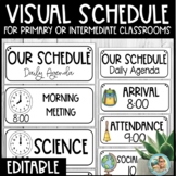 Classroom Daily Visual Schedule EDITABLE Cards