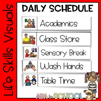 Preview of Classroom Daily Visual Schedule EDITABLE PowerPoint Google Slides PDF