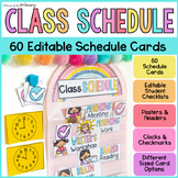 Classroom Daily Schedule - EDITABLE Visual Schedule Cards 