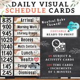 Classroom Daily Visual Schedule EDITABLE, Boho Classroom S