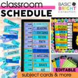 Class Schedule Cards Editable for Daily Visual Schedule