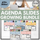 Classroom Daily and Weekly Agenda Slides Growing Bundle