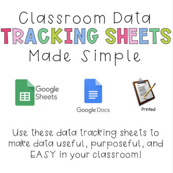 Preview of Classroom Data Tracking Sheets Made Simple