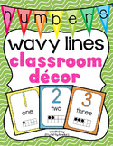 Number Posters: wavy lines