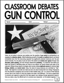 Preview of Classroom Debates: Gun Control