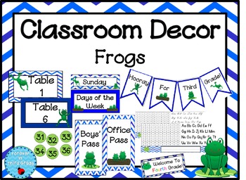 Preview of Frog Classroom Theme