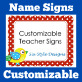 Teacher Door Name Sign EDITABLE Printable Classroom Decor Posters