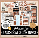 Classroom Decor 2024 Neutral Boho Terracotta Bundle