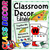 Back to School Class Decor Editable Tags Labels Signs
