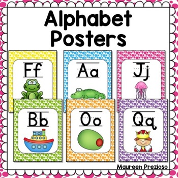 Alphabet Posters with Lines by Maureen Prezioso | TpT