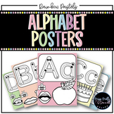 RAINBOW PASTELClassroom Decor | Alphabet Posters | Handwri