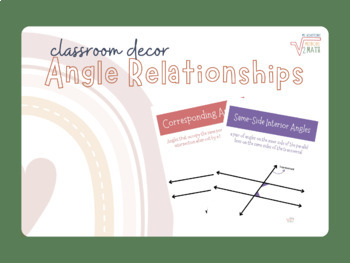 Preview of Classroom Decor Angle Relationships