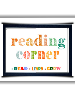 Preview of Reading Corner Decor • Classroom Educational Posters Printable • Classroom Decor