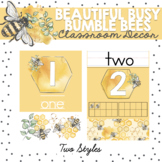 Classroom Decor - BEE Themed Number Posters