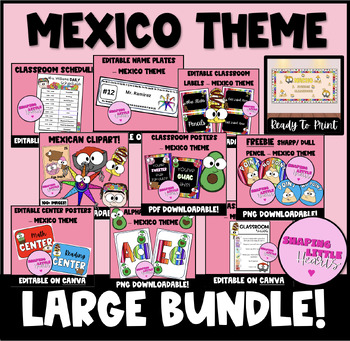 Preview of Classroom Decor BUNDLE- MEXICO THEME!