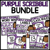 Purple Classroom Decor Bundle | Purple Polka Dot Classroom Theme