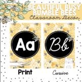 Classroom Decor - Bee themed Alphabet Posters