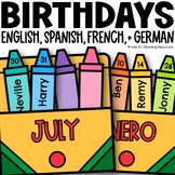 Classroom Decor Birthday Display Editable Crayon Happy Bir