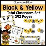 Classroom Decor: Black and Yellow