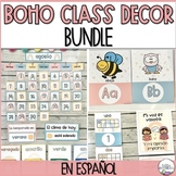 Classroom Decor Boho BUNDLE - Decoración de Salón Boho - Spanish