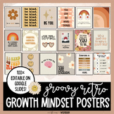 Classroom Decor: Boho Retro Groovy Growth Mindset and Ment