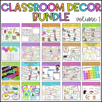 Preview of Classroom Decor Bundle - Volume 1