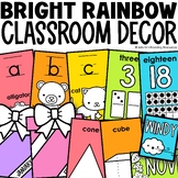 Classroom Decor Bundle Bright Rainbow Classroom Theme Alph