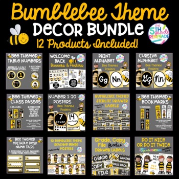 BEE Themed Classroom Decor Bundle