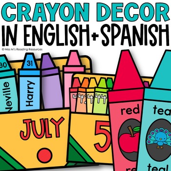 Preview of Classroom Decor Bundle Crayon Back to School Bulletin Board Idea Classroom Decor