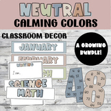 Classroom Decor Bundle - Neutral Calming Colors - A Growin