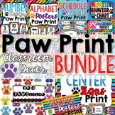Classroom Decor Bundle PAW PRINTS Theme