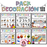 Classroom Decor Bundle. Pack decoración aula. Spanish. English