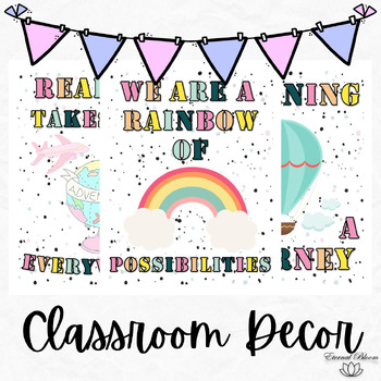 Preview of Classroom Decor Bundle-Pastel Confetti