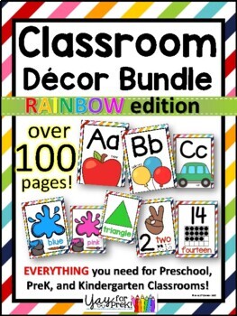 Preview of Back to School - Classroom Decor Bundle - Preschool, PreK, Kindergarten