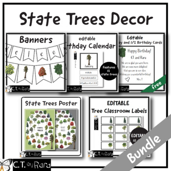 Preview of Classroom Decor Bundle | State Trees
