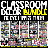 Classroom Decor Bundle - TIE DYE HIPPIES 05 THEME