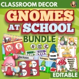 Classroom Decor Bundle in Gnomes Theme Editable
