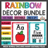 Rainbow Classroom Decor Bundle | Bright Classroom Theme