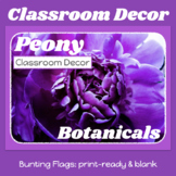 Classroom Decor Bunting and Banners in Real PEONY Coordina