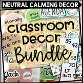 Classroom Decor Calming Neutral Boho Theme for Upper Grades