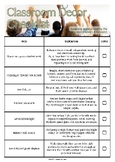 Classroom Decor Checklist