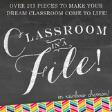Classroom Decor - Classroom in a File: 213 Piece Rainbow C