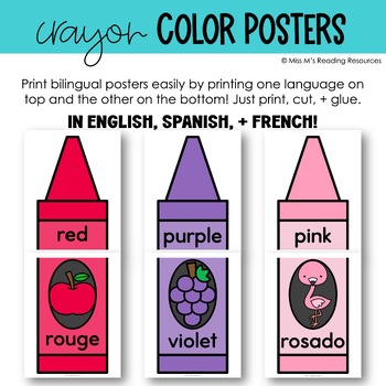 Crayons Classroom Decor Bundle (SPANISH) by From Martz to Class