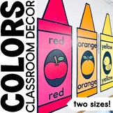 Classroom Decor Color Posters Colors in Spanish Crayon Col